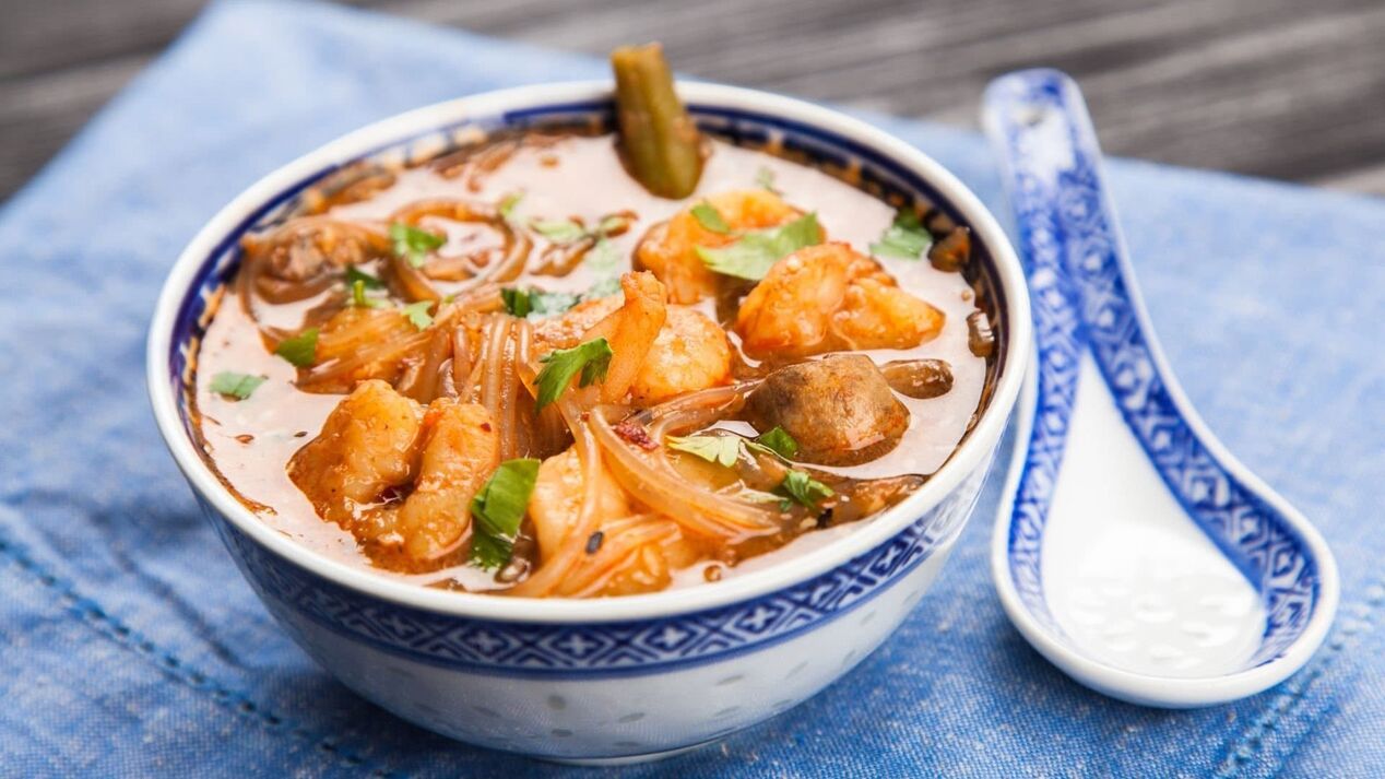 Soupe de crevettes pour la puissance